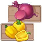 Bell pepper, beet