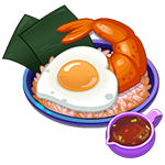Shrimp loco moco