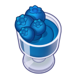 Blueberry fruit mouse