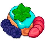 Turquoise glazed bun