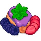 Purple glazed bun
