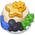 Star-shaped round cake