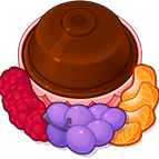 Dark chocolate fountain