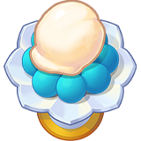 Snack plate with ice cream